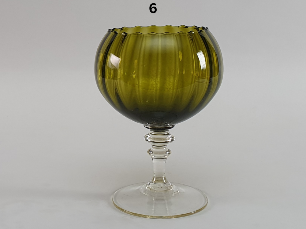 Collection of mid century antique balloon glass Vases