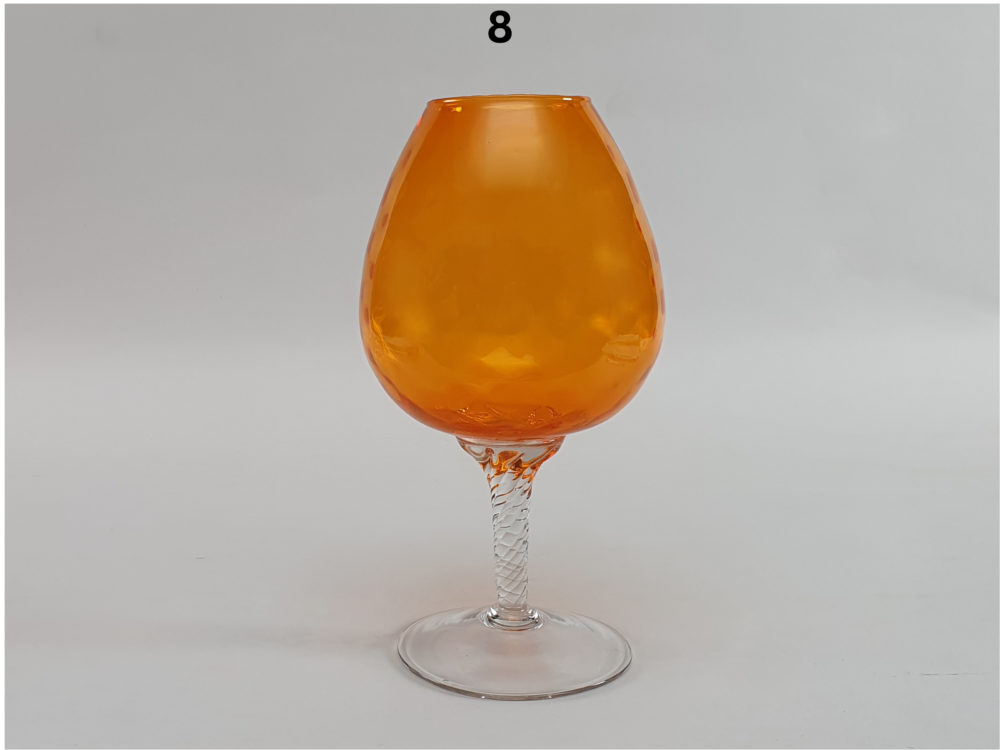Collection of mid century antique balloon glass Vases