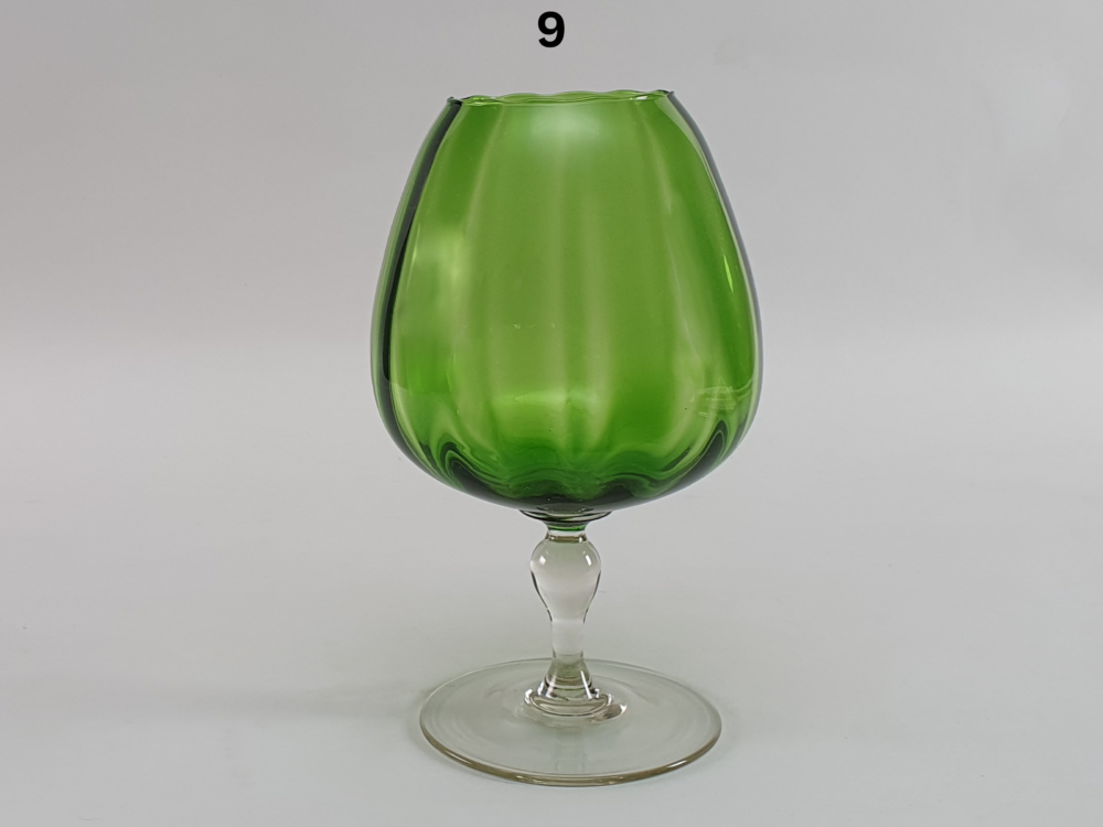 Collection of mid century antique balloon glass Vases