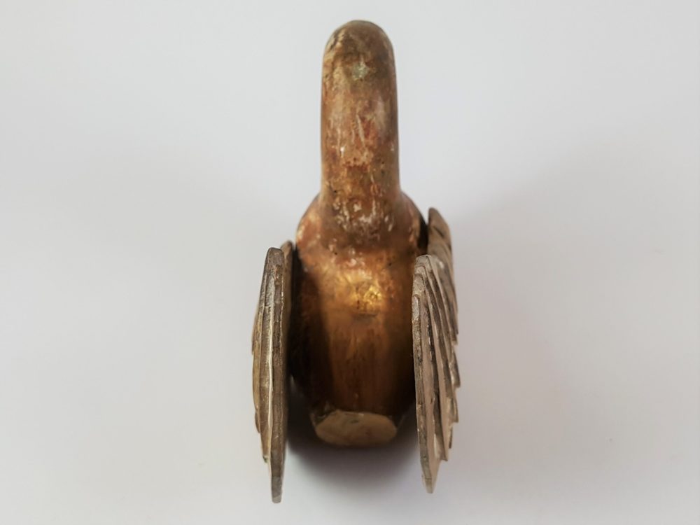 Decorative 19th century Wooden Swan in original gilt