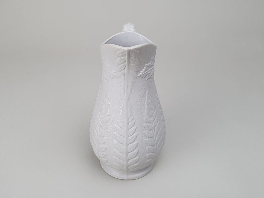 Decorative antique Dudson parian Fern relief white Jug or Pitcher