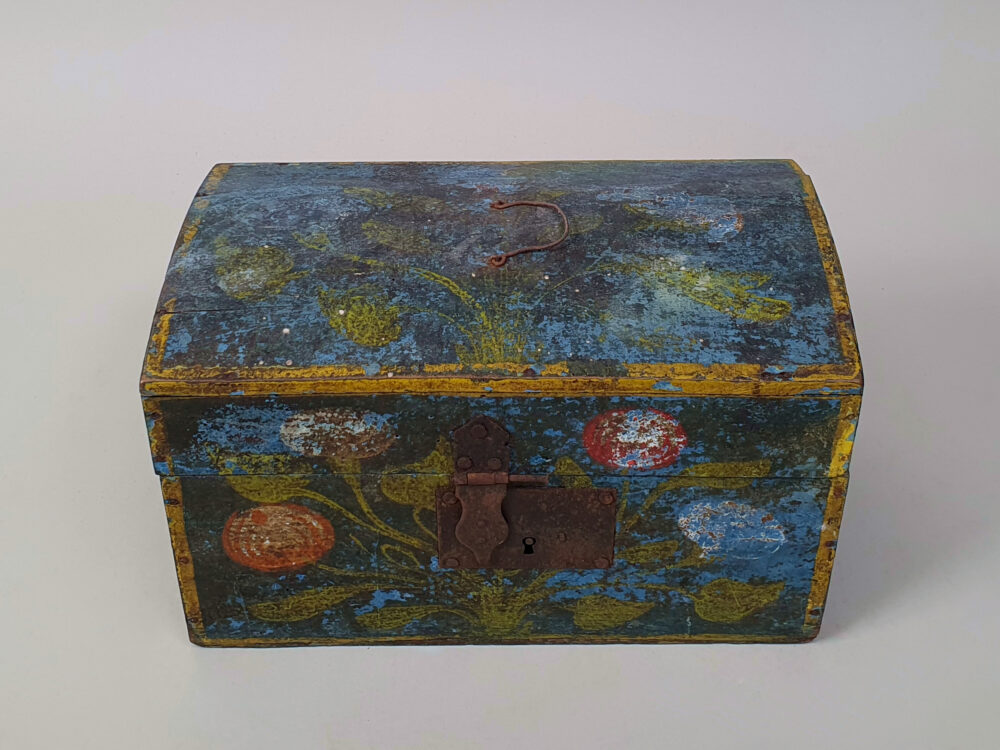 Decorative antique French Normandy Marriage Box