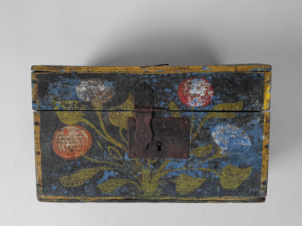 Decorative antique French Normandy Marriage Box