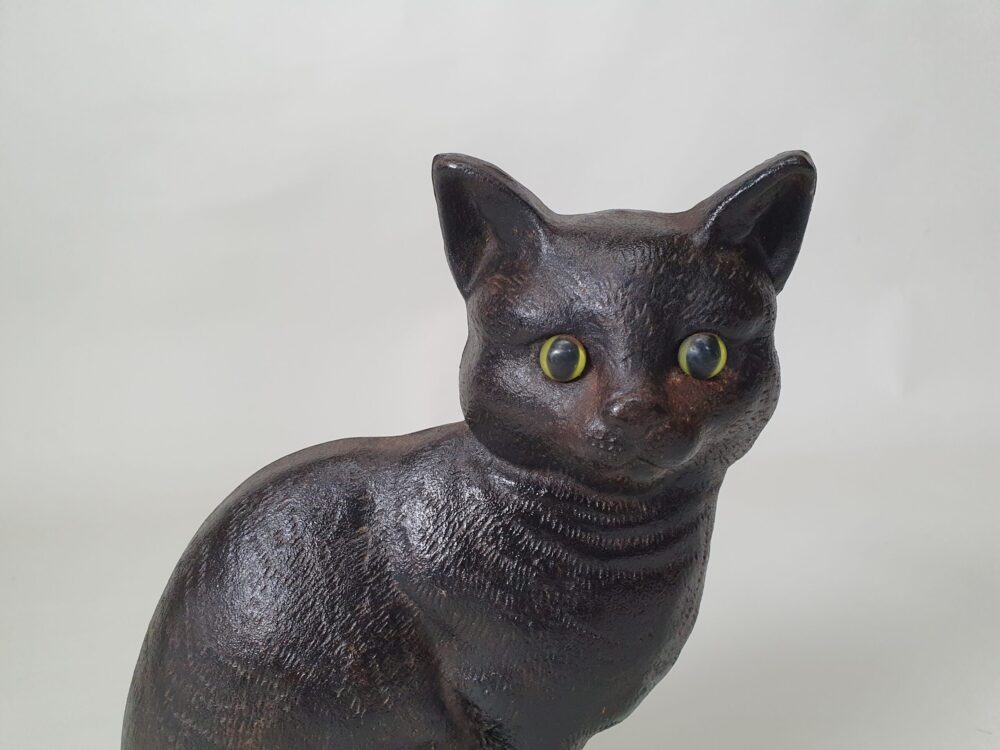 Decorative antique Victorian black cat Door Stop