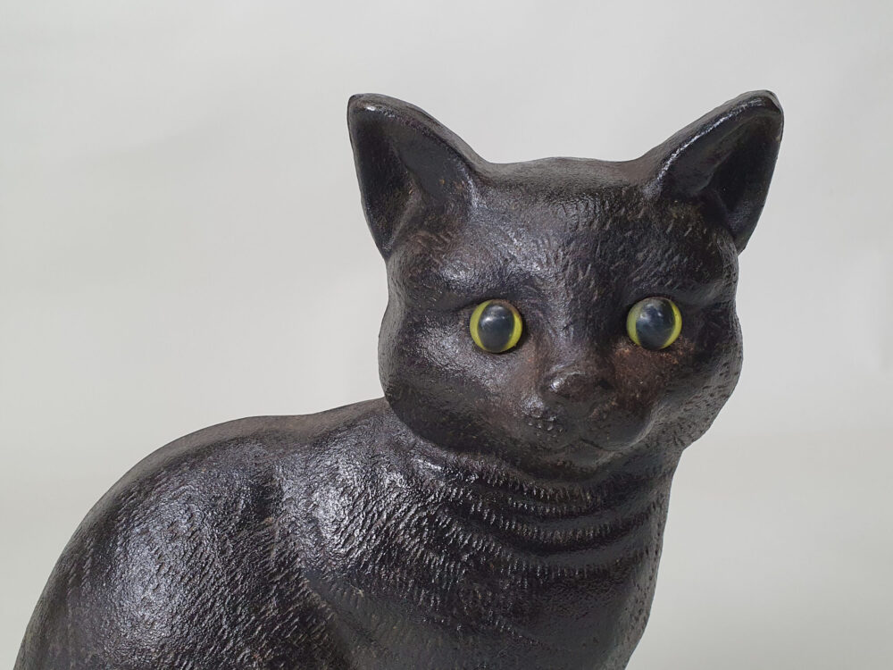 Decorative antique Victorian black cat Door Stop