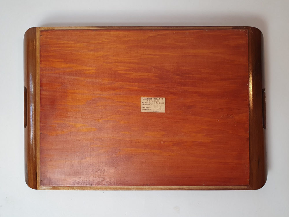 Decorative mid century antique Brazilian Butterfly Tray