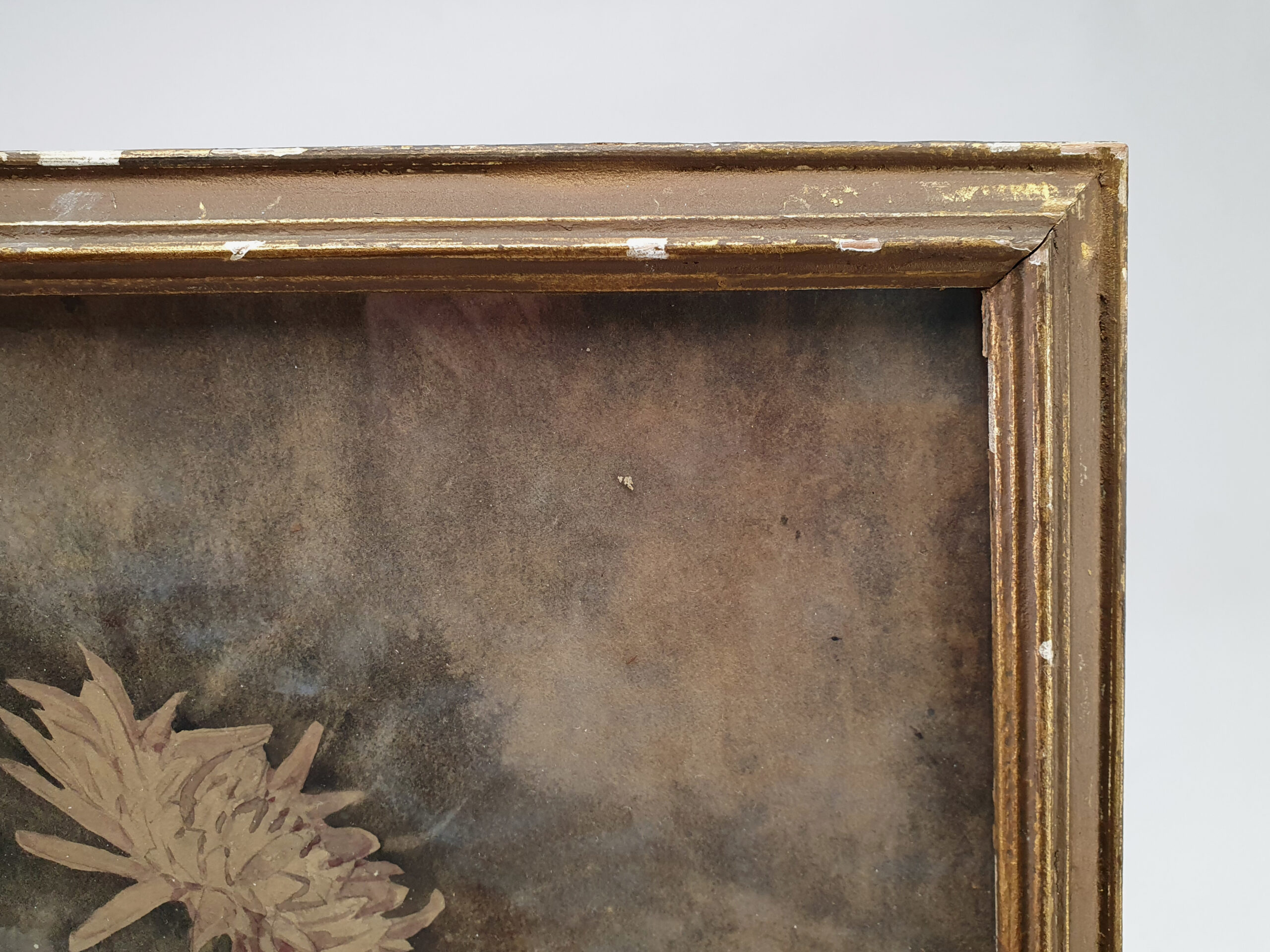 Delicate still life watercolour antique Painting from 1920s