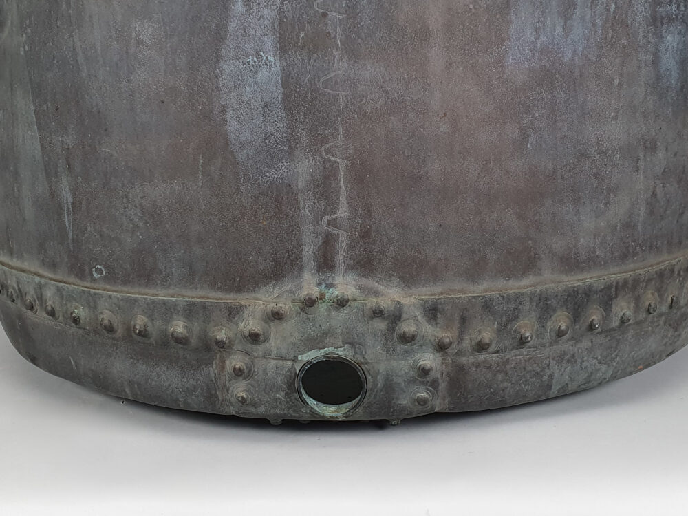 Extra large riveted 19th century antique Copper planter