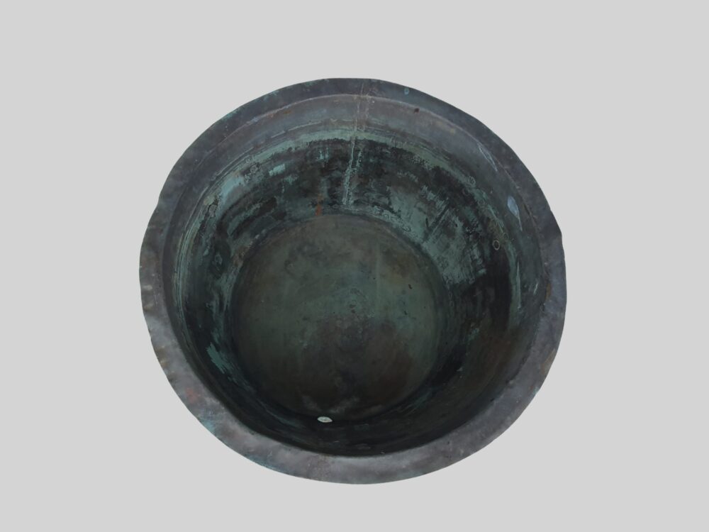 Extra large riveted 19th century antique Copper planter