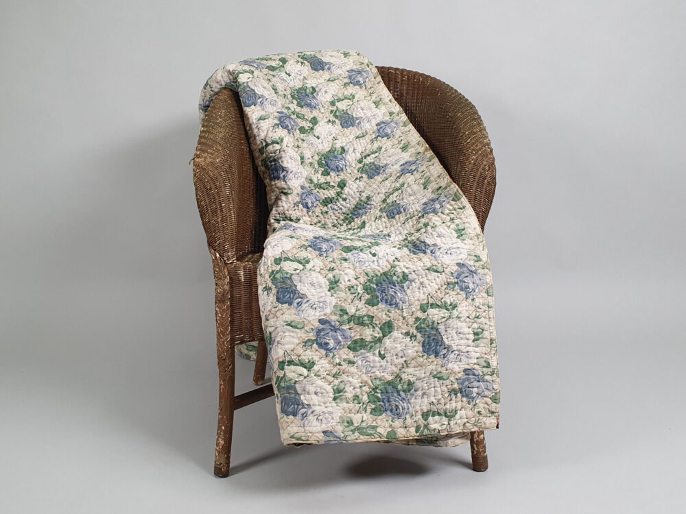 French handstitched reversible Boutis antique quilt