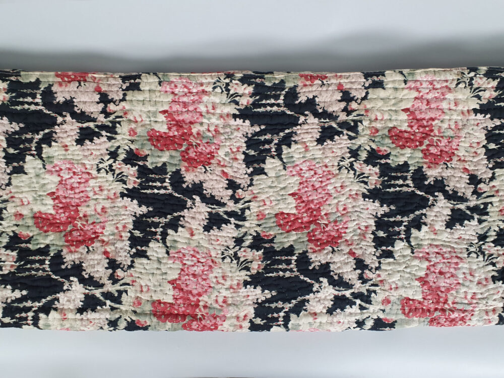 French handstitched reversible Boutis antique quilt