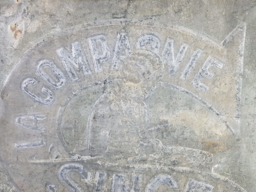 French Zinc Singer Sewing Machine Shop Sign