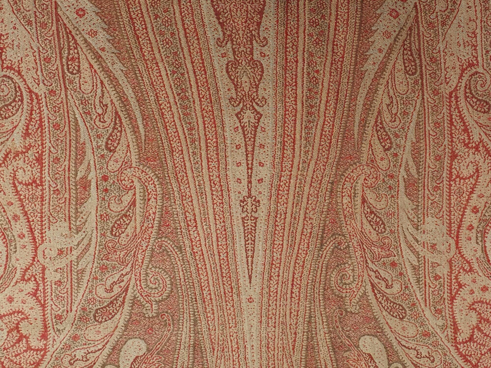 Large antique Victorian Paisley woollen piano Shawl