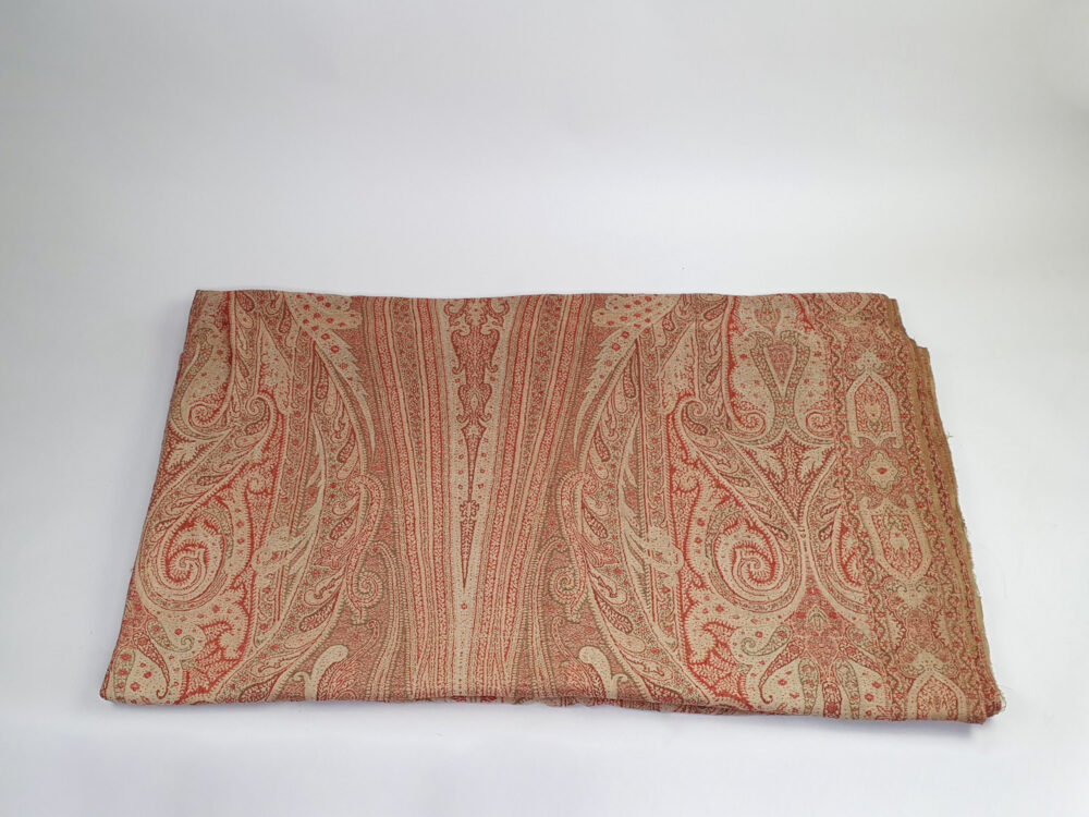 Large antique Victorian Paisley woollen piano Shawl