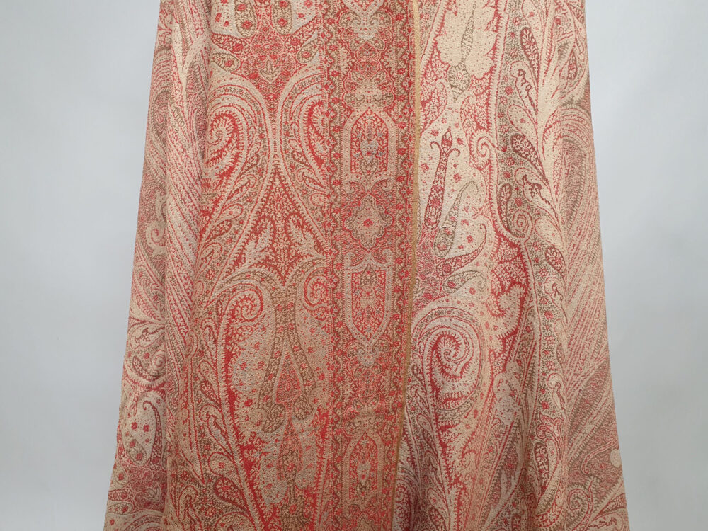 Large antique Victorian Paisley woollen piano Shawl