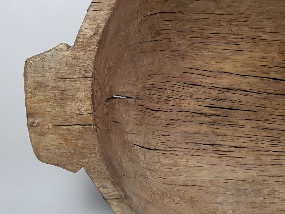 Large antique Eastern European wooden Dough Bowl