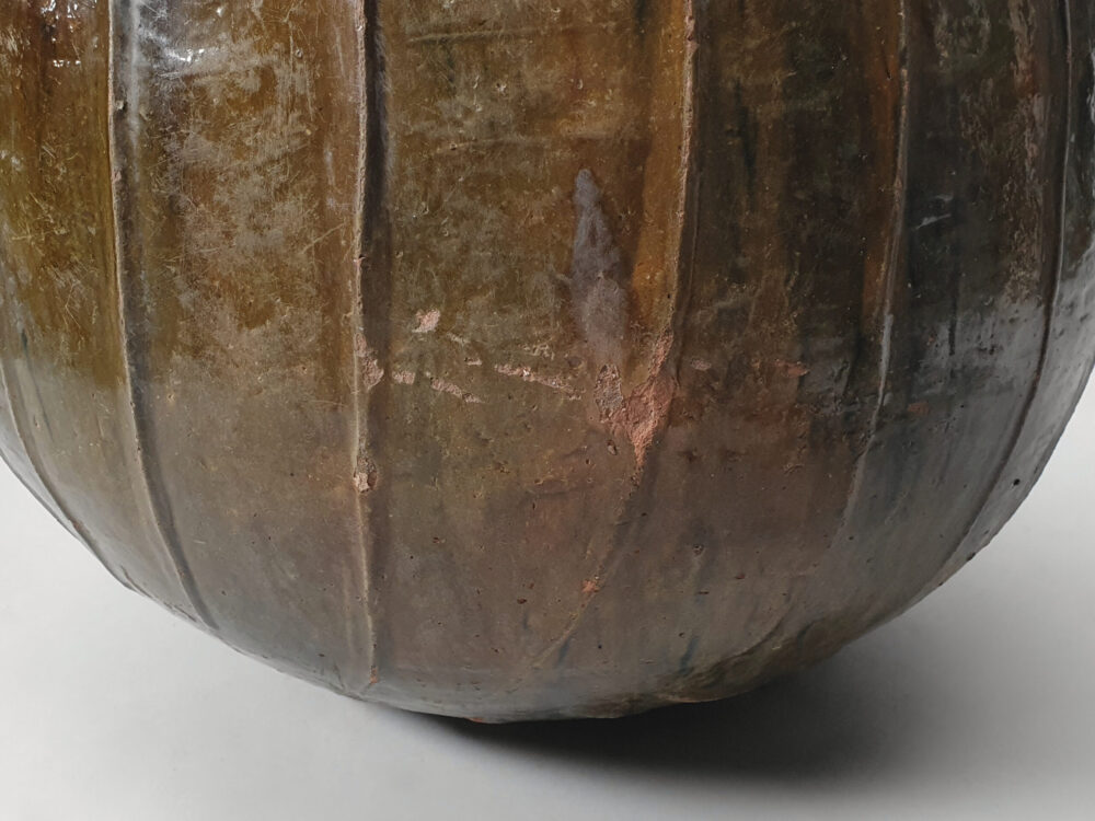 Large antique French Walnut Oil Jar or Pot
