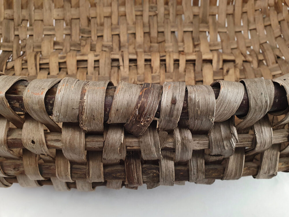 Large antique French woven Apple Basket
