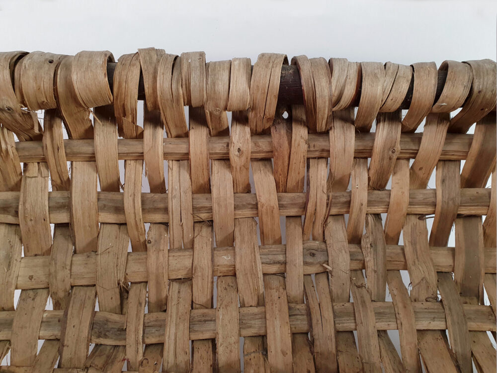 Large antique French woven Apple Basket