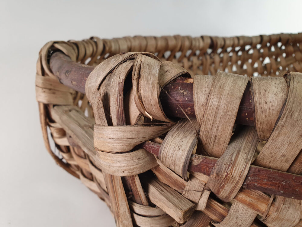 Large antique French woven Apple Basket