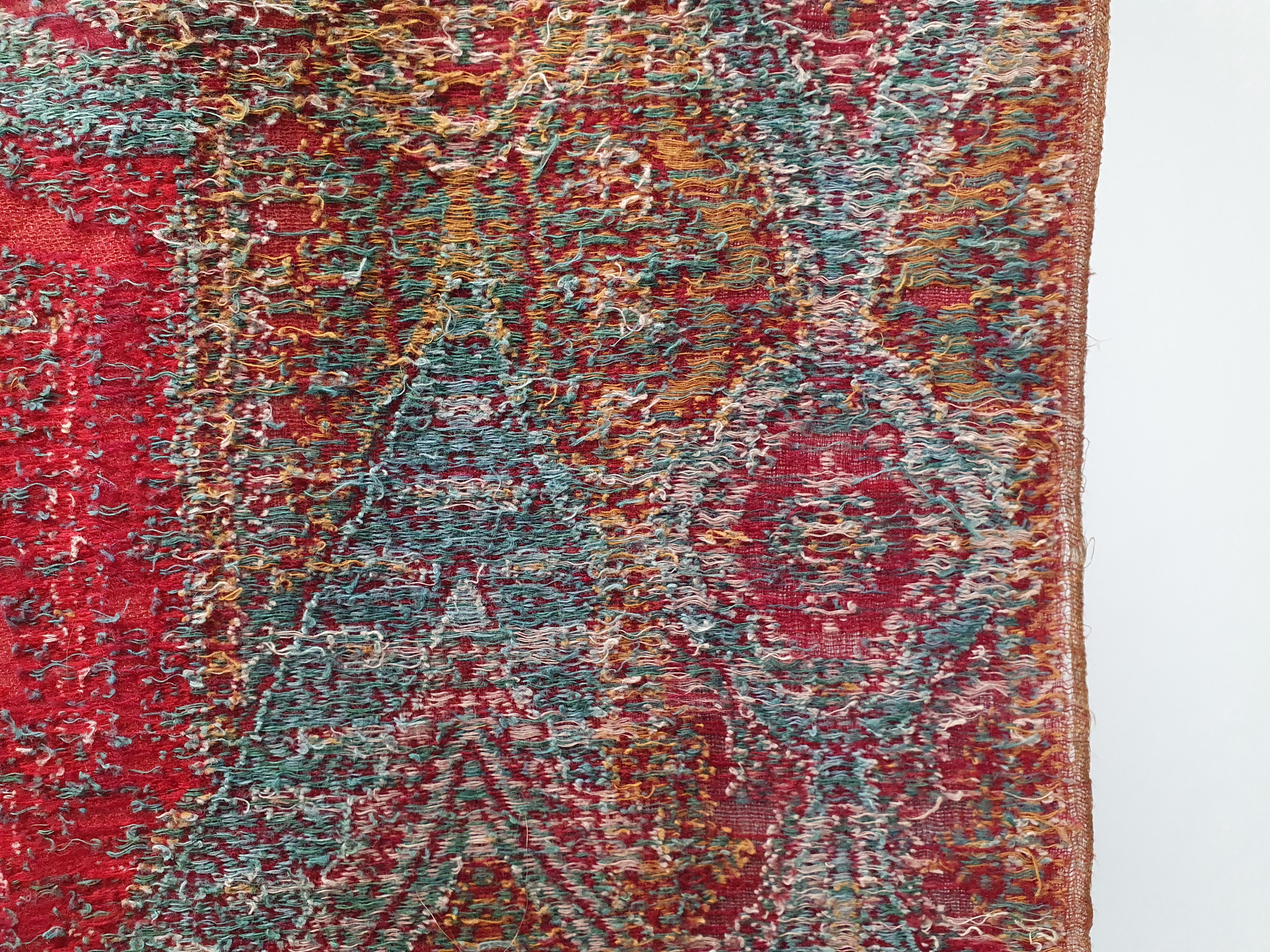 Large antique Victorian Paisley woollen piano Shawl