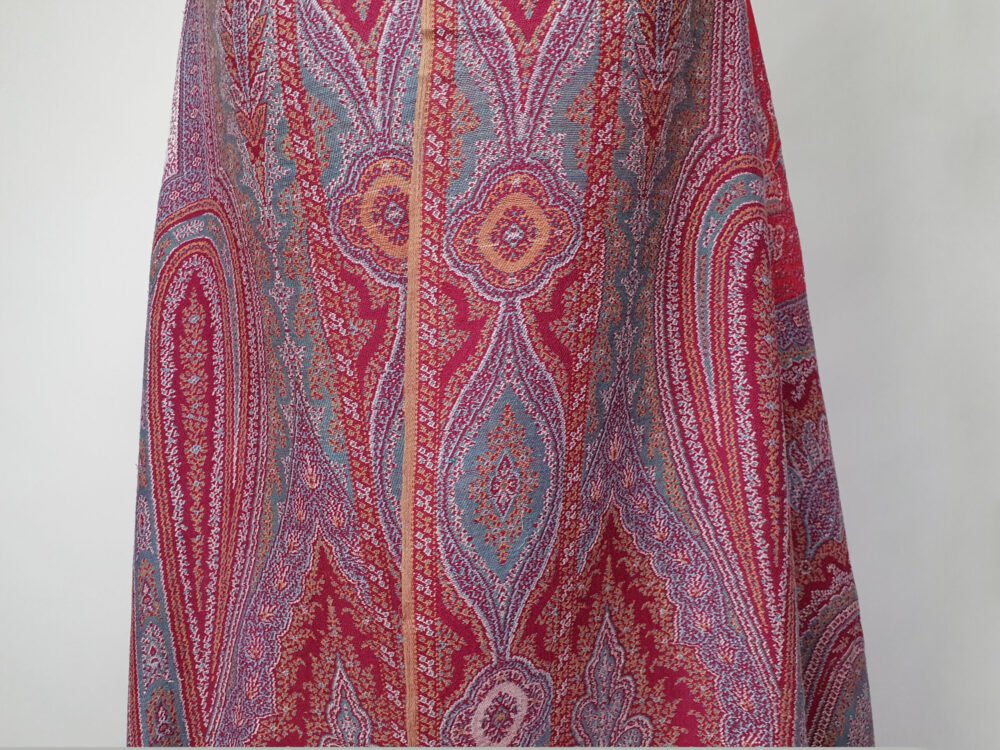 Large antique Victorian Paisley woollen piano Shawl