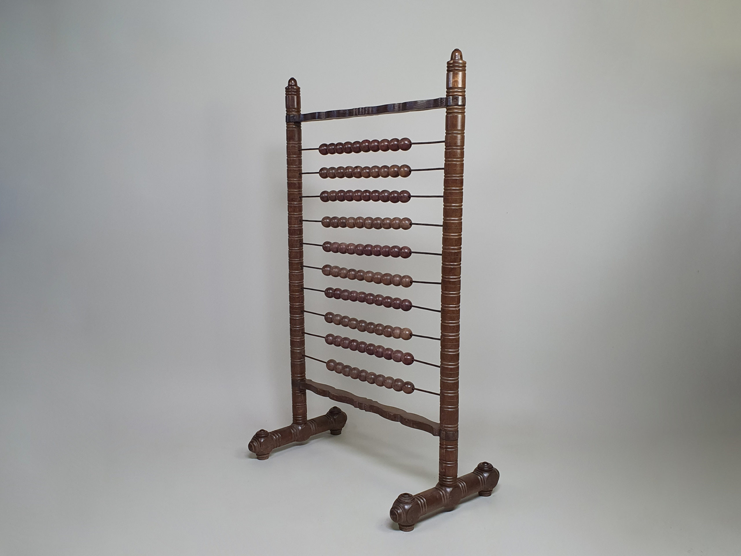 Large free standing fruit wood school abacus, dating from the early 1900s