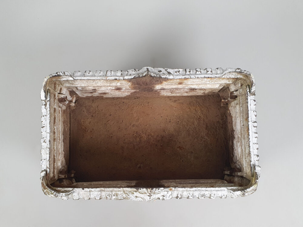Large French antique cast iron garden Planter or Jardinière