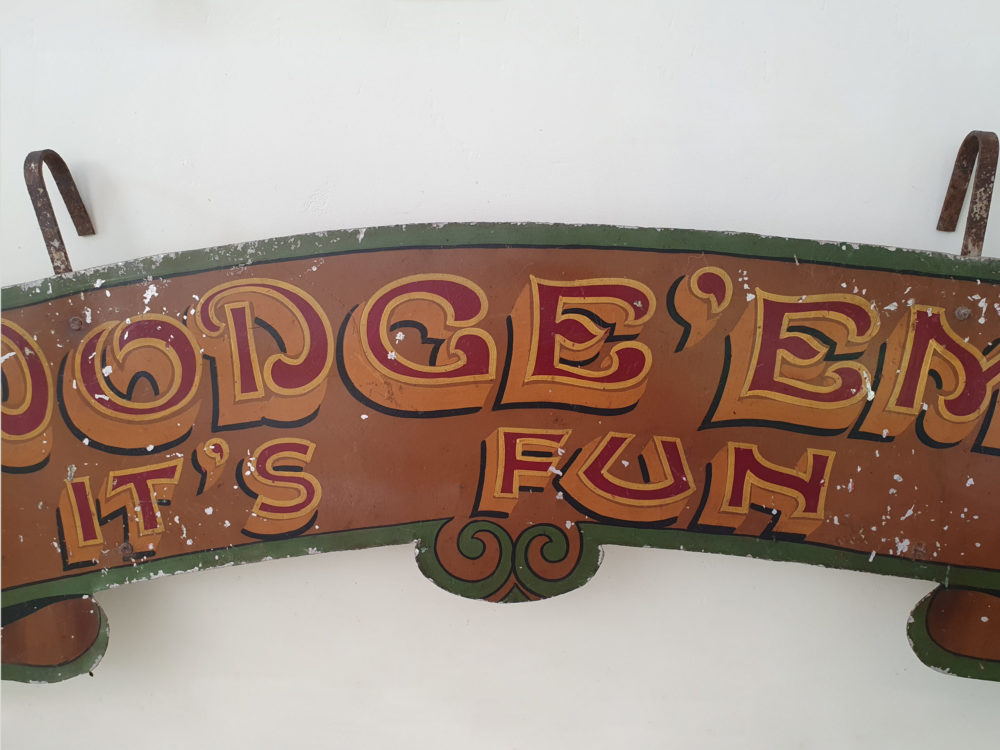 Mid century antique Fairground Sign