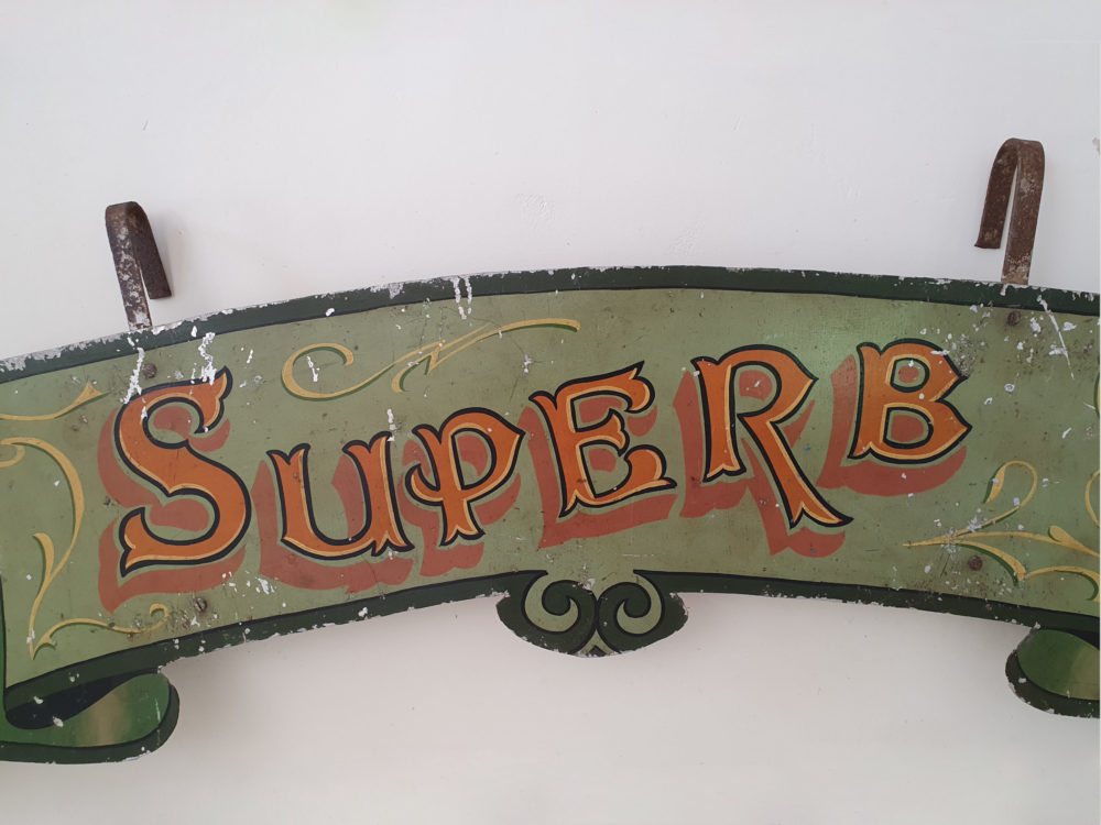 Mid century antique Fairground Sign