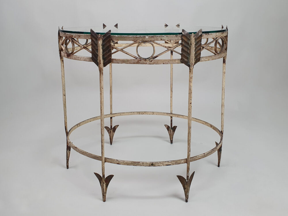 Mid century antique French gilt metal Coffee or Drinks Table