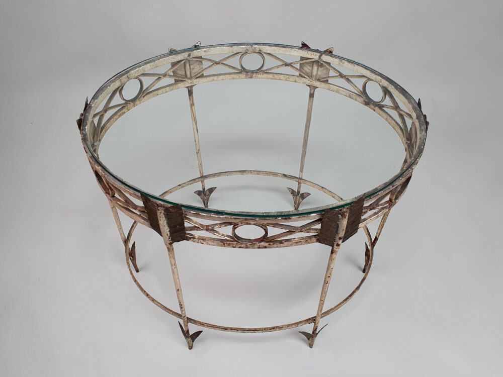 Mid century antique French gilt metal Coffee or Drinks Table