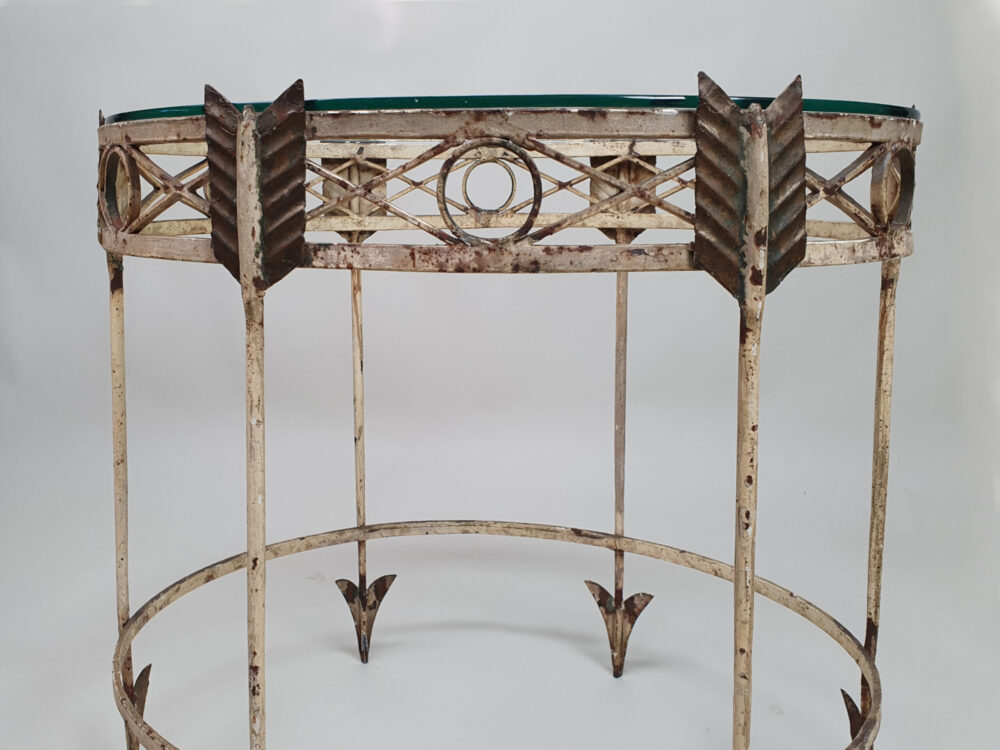 Mid century antique French gilt metal Coffee or Drinks Table