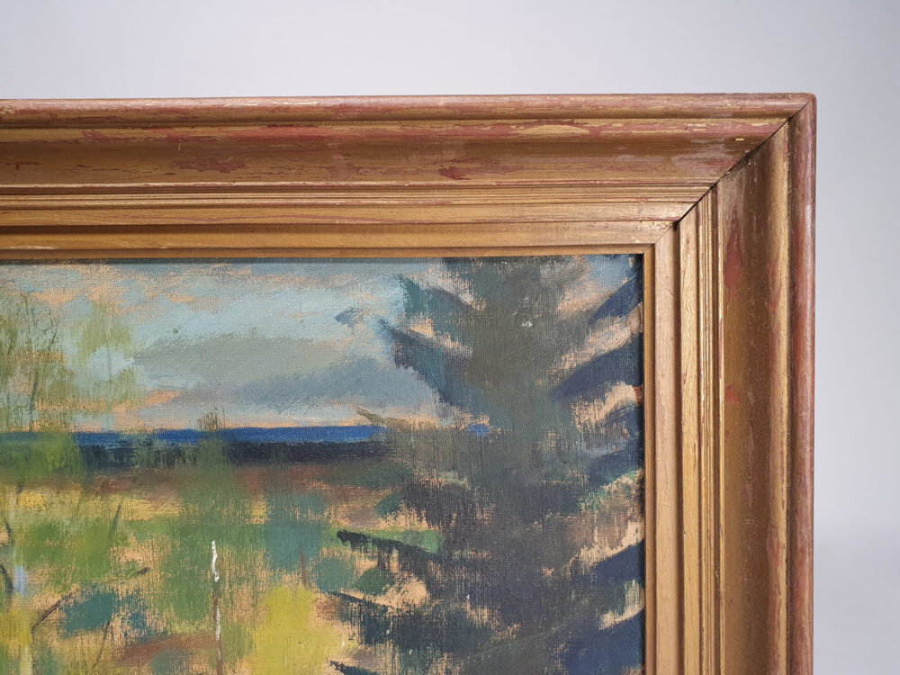 Mid century oil painting on canvas - large Swedish Woodland Landscape - SOLD