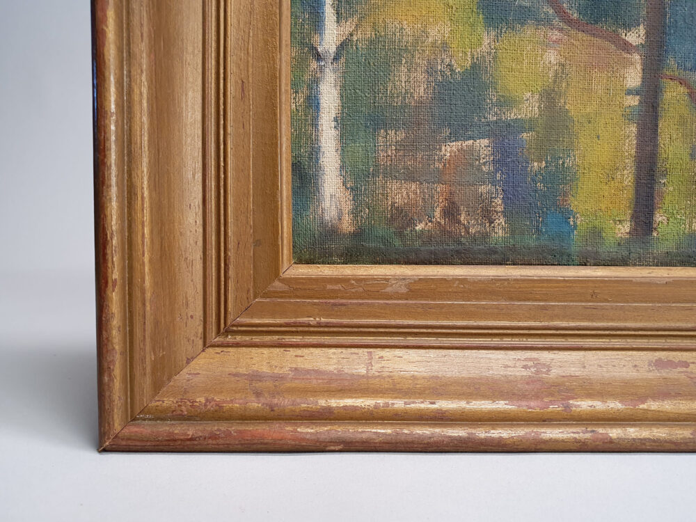 Mid century oil painting on canvas - large Swedish Woodland Landscape - SOLD