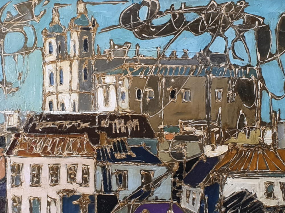 Mid century still life landscape - Lisbon city scene attributed to Michel de Alvis - SOLD