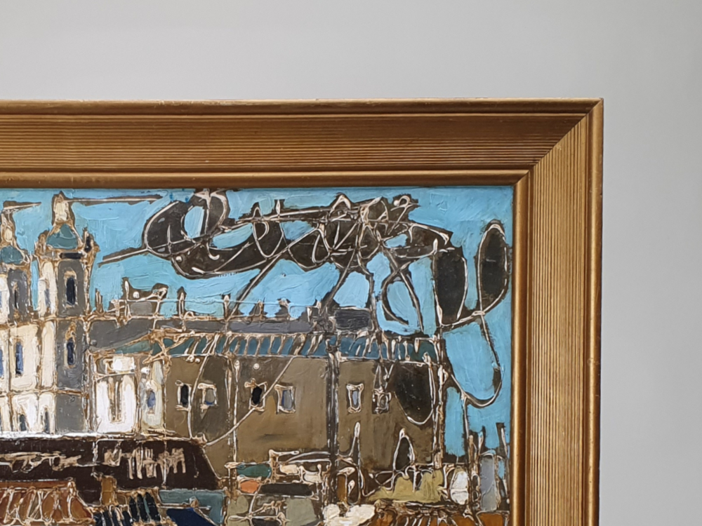 Mid century still life landscape - Lisbon city scene attributed to Michel de Alvis - SOLD