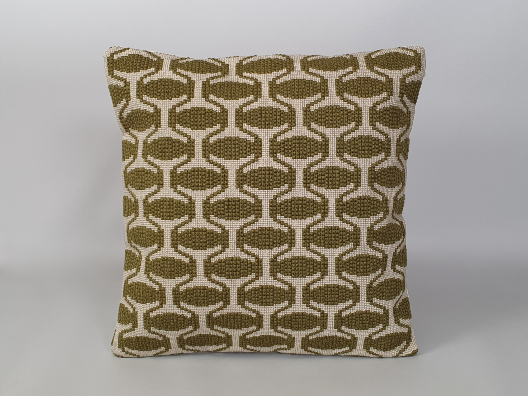 Mid century wool Cushion in geometric design