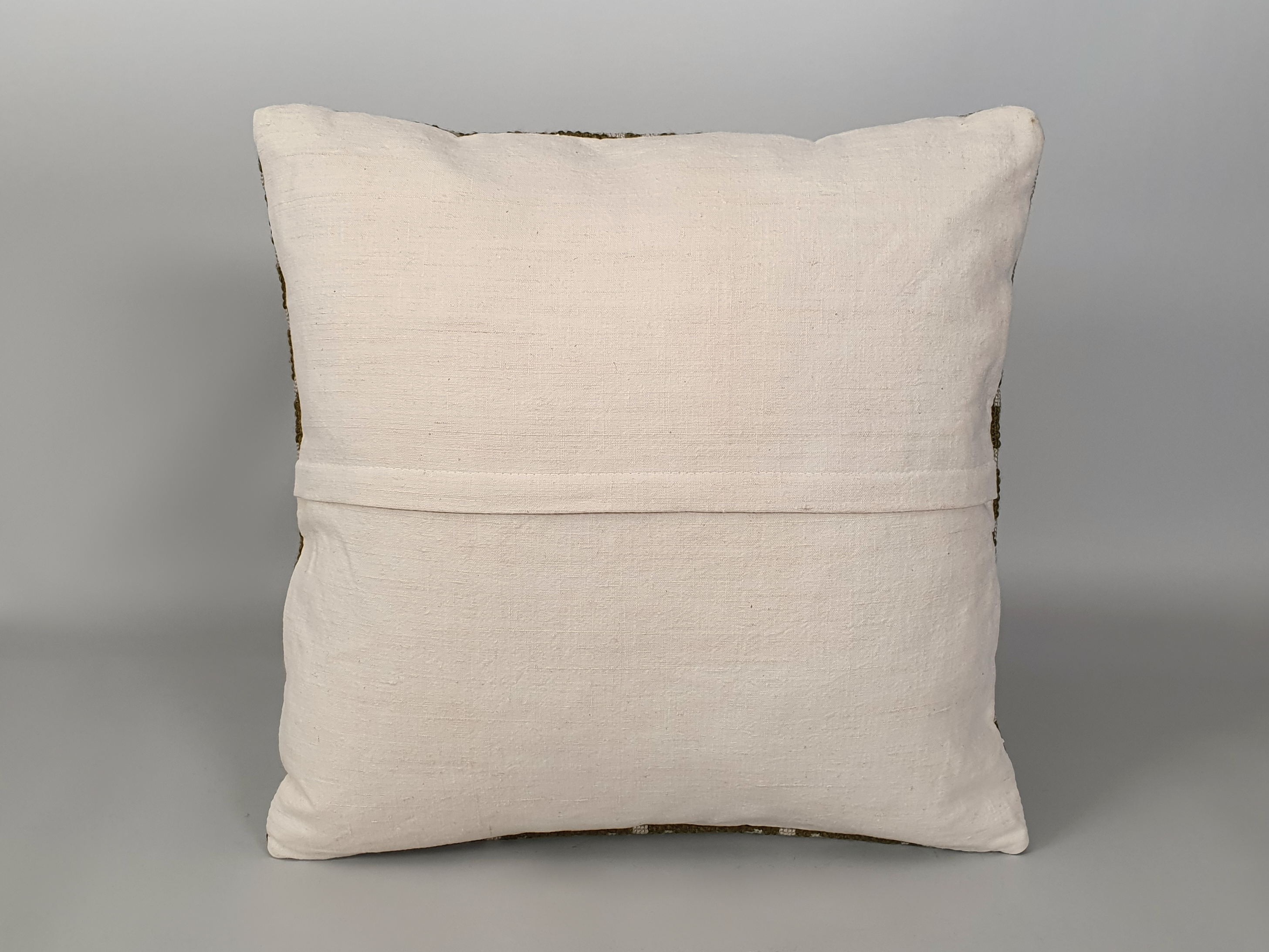 Mid century wool Cushion in geometric design reverse
