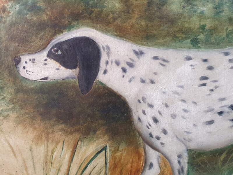 Naive Victorian Pointer Dog