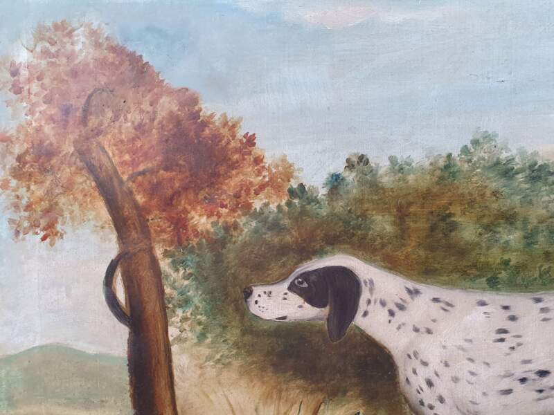Naive Victorian Pointer Dog