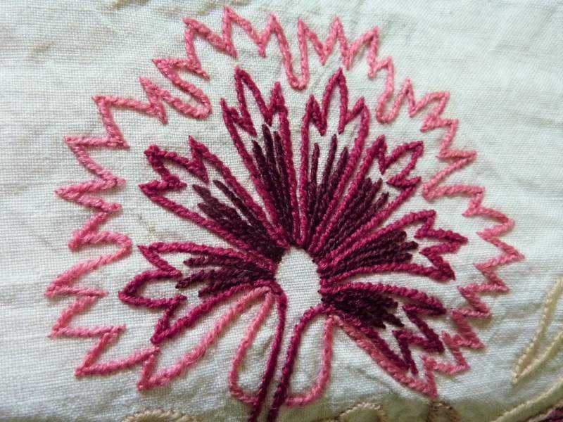 Bed Cover ~ Cotton, Crewel Work