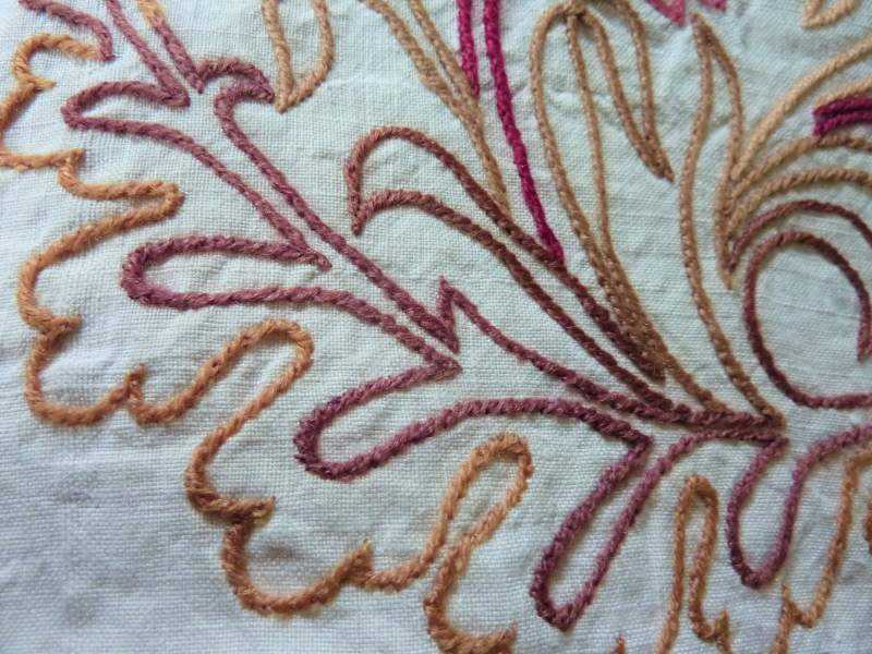 Bed Cover ~ Cotton, Crewel Work