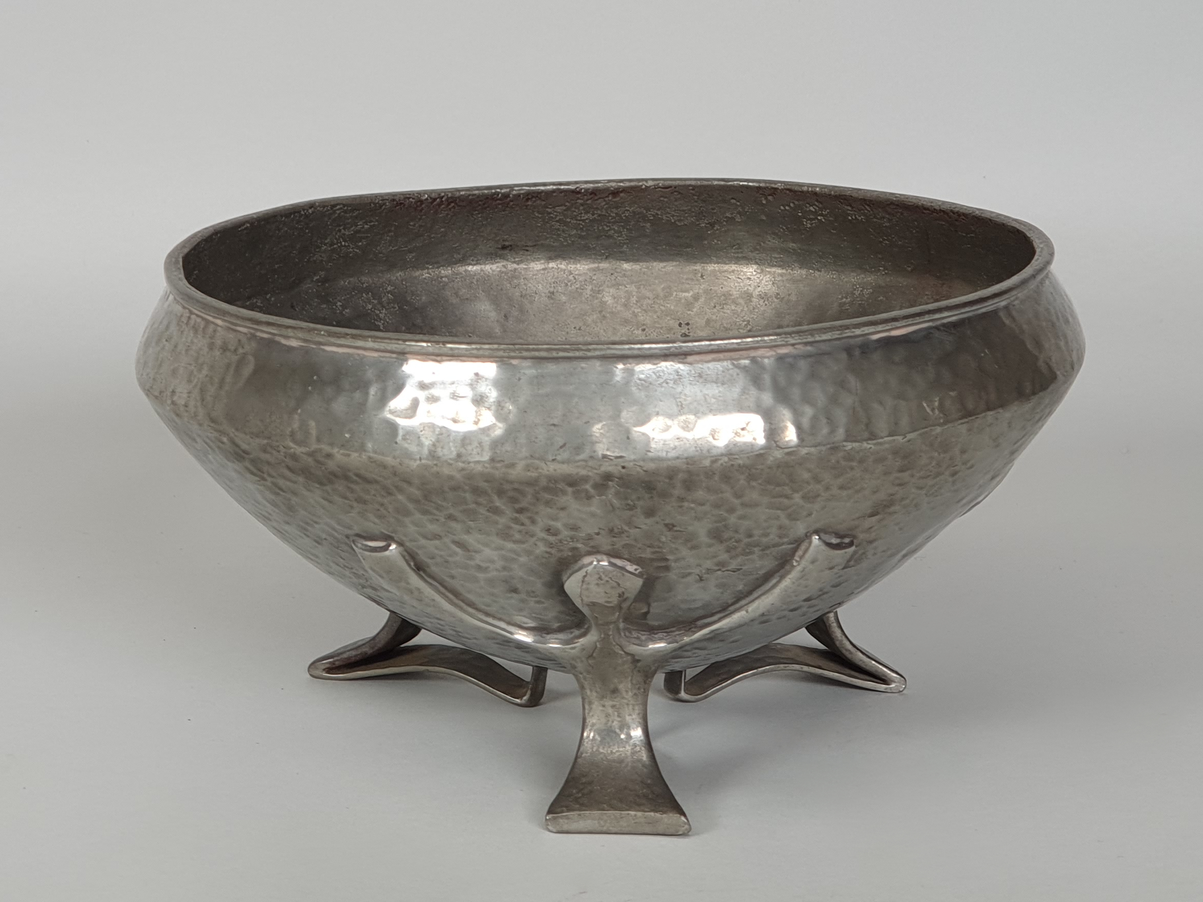 Oliver Baker for Liberty Pewter Arts & Crafts Bowl side shot