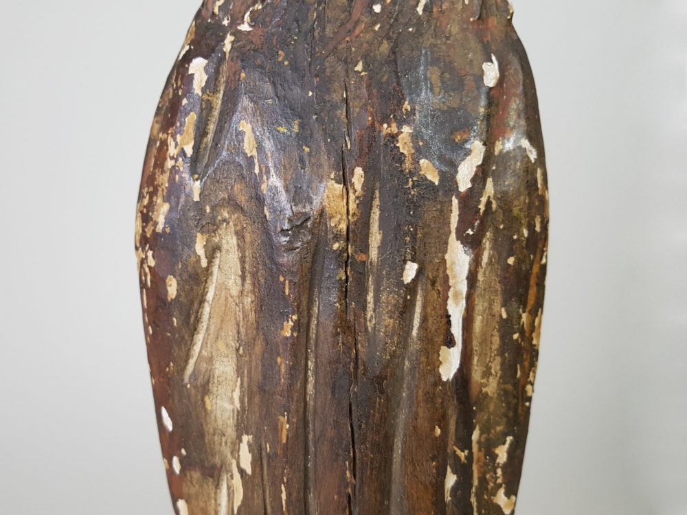 Pair of 19th century antique wooden Religious Figures