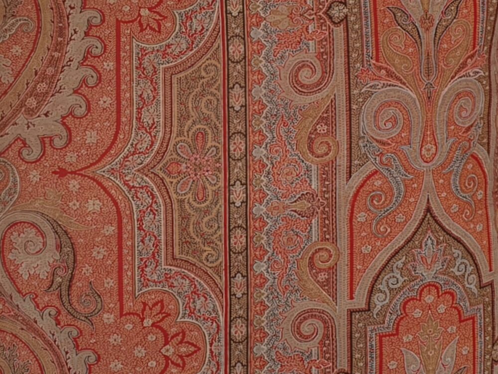 Pair of antique Cushions made from a Paisley Shawl