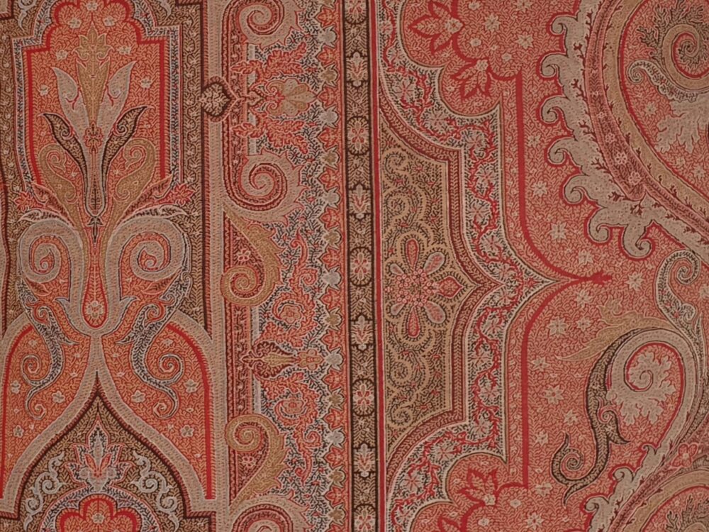 Pair of antique Cushions made from a Paisley Shawl