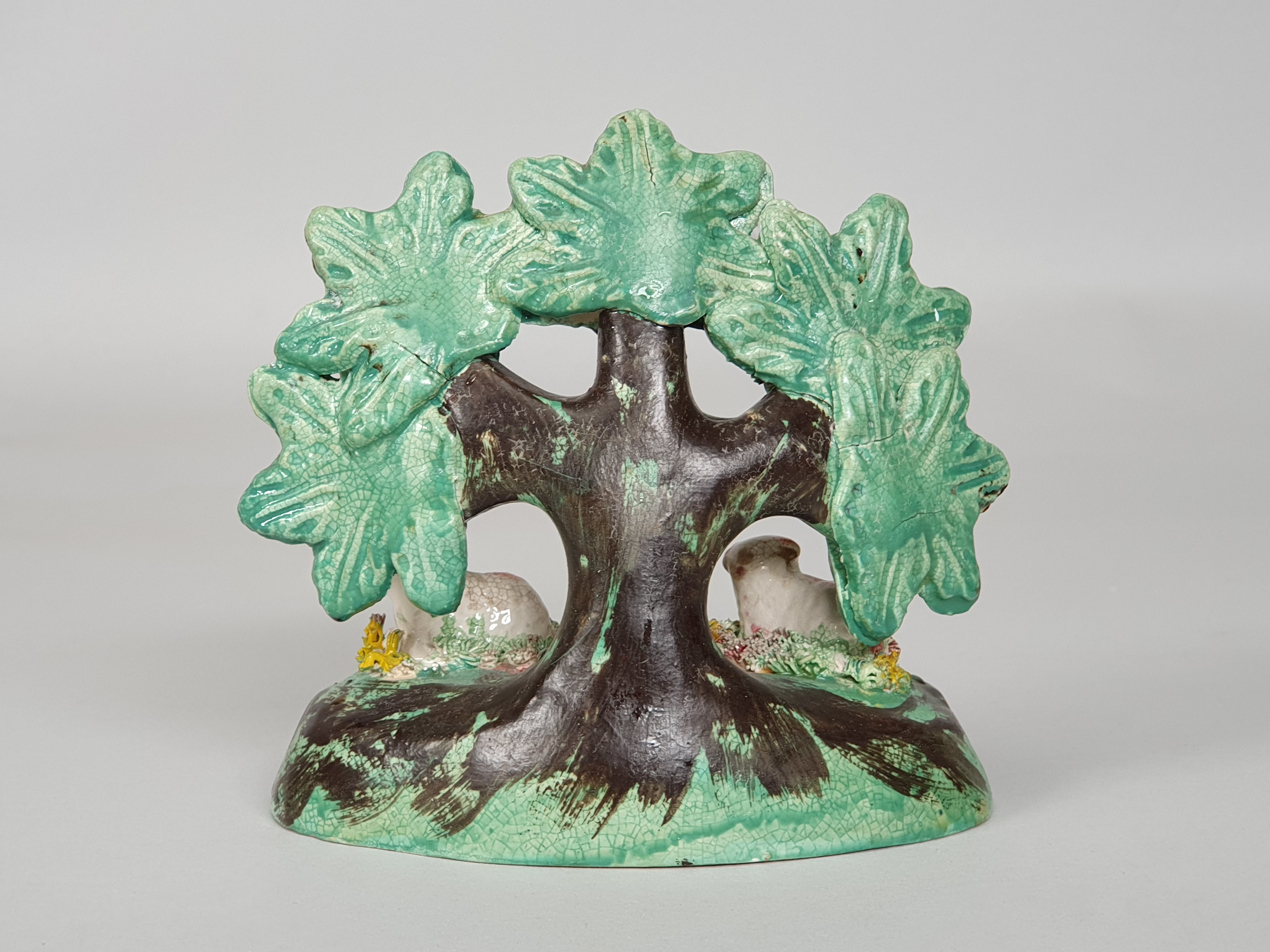 Antique Staffordshire Lambs base