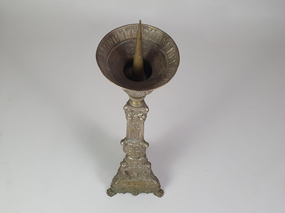 Pair of antique tall decorative pricket Candlesticks