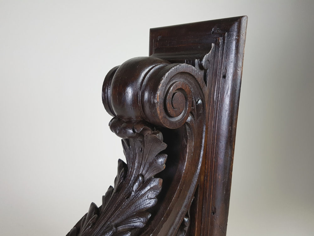 Pair of decorative antique Victorian mahogany carved Corbels